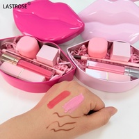 Coffret Cadeau Maquillage Lèvres 5-en-1 en Gros : Crayon à Lèvres, Gloss, Baume, Masque et Kit Soin des Lèvres – Boîte Mignonne en Forme de Lèvres pour Femme