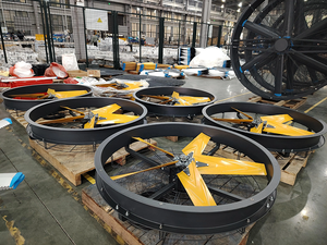 قطر سعر المصنع ، m ، m ، m ، حجم كبير ، مراوح جدارية صناعية مثبتة على الحائط - Product Image 5