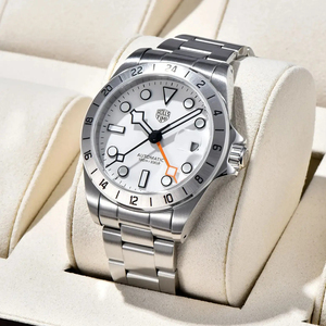 Montre automatique mécanique de luxe pour homme ROLLSTIMI RT-7911 NH34 GMT, diamètre 39 mm, saphir, acier inoxydable 316L, Reloj Hombre - Product Image 4
