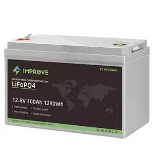 12.8V 100Ah lithium battery for RV Solar Marine and Off-grid Applications with Built-in BMS Deep cycle LifePO4 Battery Pack