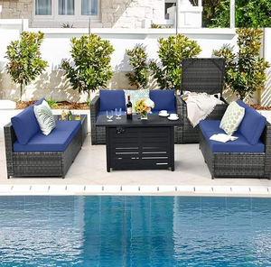 Ensemble de salle à manger de patio en rotin PE style cube, avec chaises à dossier, vente chaude du Vietnam - Product Image 1