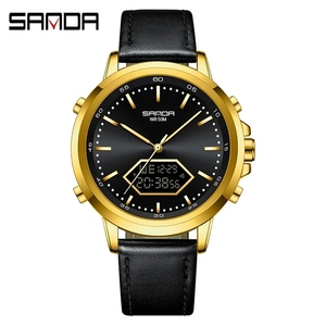 <span class=keywords><strong>SANDA</strong></span> 3301 50M étanche résistance aux chocs mode à la mode Offre Spéciale nouveau modèle LED affichage analogique numérique hommes d'affaires montre-bracelet - Product Image 5