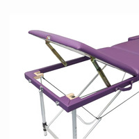 Neues tragbares Massage bett aus Aluminium legierung mit dreifach hochwertigem, faltbarem Massage bett aus PVC/PU-Leder mit modernem Design