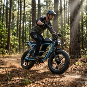 Bicicleta Eléctrica Todoterreno con Llantas Anchas y Batería Extraíble, Bicicleta Eléctrica Vintage de Doble Asiento para Senderos de Montaña y Caminos de Tierra - Product Image 2