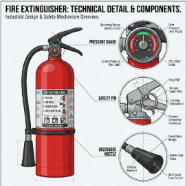 Extincteur professionnel portable à poudre sèche <span class=keywords><strong>ABC</strong></span>, série complète 1kg 2kg 3kg 4kg 6kg 8kg pour la sécurité domestique et industrielle - Product Image 5