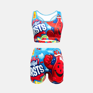 Conjunto Deportivo para Mujer con Logotipo Personalizado, Top Corto y Pantalones, Bralette Deportivo con Logotipo Estampado en la Cintura - Product Image 1