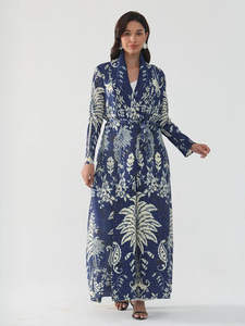 Femmes 2025 Abaya Miyake Toga plissé Trench Coat respirant Polyester vêtements islamiques en gros robe musulmane - Product Image 4