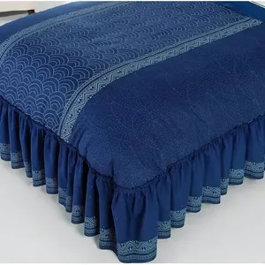 Ensemble de couette Fabricio King, taille King, coton, 7 pièces, rayures classiques, literie pour la maison, toutes saisons - Product Image 5