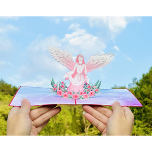 Pop 3D Spirituel 3D Baptême Spirituel Sainte Communion Carte de Confirmation Prier Anniversaire Sympathie Récupération de Noël Get Well - Product Image 5