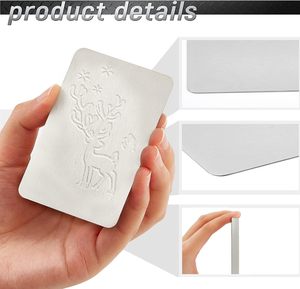 חריטת לייזר אלומיניום כרטיס מתכת ריק מתנת עסקים יוקרה כרטיס מתכת ביקור כרטיס מתכתי - Product Image 3