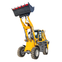 TOPONE machines de terrassement pelleteuse Mini chargeuse tracteur chargeuse pelleteuse remorquable TBL30-25 4WD 1tonne 2ton chargeur frontal