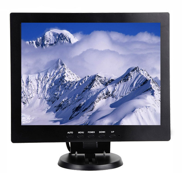 Small Size 12 Inch LED PC Monitor Square Screen Display 12 Inch 1024*768 Mini LCD CCTV Monitor with VGA HDMIe BNC AV RCA Speaker