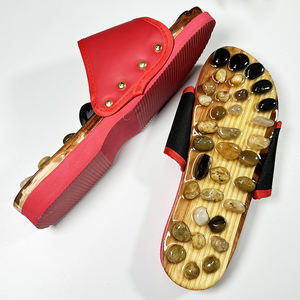 Plage pavé sandales semelle acupression pantoufles bain de pieds sandales femmes <span class=keywords><strong>Massage</strong></span> pantoufles doigt pression en bois pied Spa - Product Image 1
