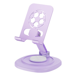 <b>Desktop</b> Phone <b>Stand</b> Rotating Folding Metal Plastic Soccer Ball Design For Desk Outdoor Bedside Live Streaming - Product Image 2