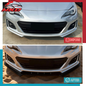 Compatible con Subaru BRZ 2017-2020, Labio de Parachoques Delantero Estilo IKON, Negro Brillante - Product Image 3