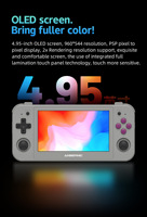 Consola de Juegos de Código Abierto con Wi-Fi RG505 2024, Sistema Android 12, Pantalla de 4.95 Pulgadas, Sensor Giroscópico de Seis Ejes, 4 GB de RAM, 128/256 GB