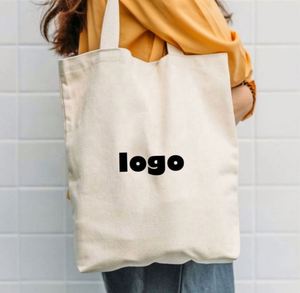 Sacs de courses en toile de coton réutilisables personnalisés en gros, sacs de courses pour supermarchés avec logo imprimé - Product Image 6
