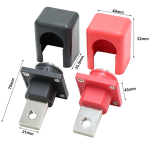 300A 리튬 배터리 터미널 블록 600V 순수 구리 전원 케이블 커넥터 M10 스크류 탑 포스트 배터리 터미널 어댑터 - Product Image 2