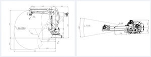Heavy Duty 6-Axis Robot Arm PLC Motor 130kg Payload Long Reach Industrial <b>Manipulator</b> for Palletizing Servo-Electric Drive IP54 - Product Image 5