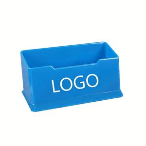Custom Logo Printed Transparent Desktop <b>Business</b> <b>Card</b> <b>Holder</b> Plastic Name <b>Card</b> Stand Countertop Display Stand 4.5x4.5x10.5cm - Product Image 1