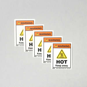 Etiqueta Triangular de Advertencia de Calor para Máquinas Industriales, Etiqueta de Seguridad de Alta Temperatura, Adhesivo de Alerta de Superficie Caliente - Product Image 4