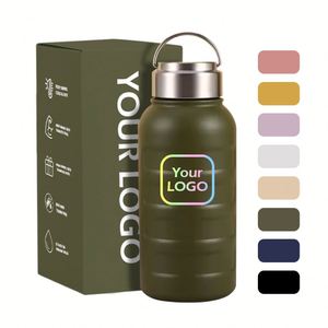 Custom Logo 750ml/1000ml <b>Large</b> Capacity Stainless Steel Thermos Cup Thermal Insulation 12-24 Hours Portable Outdoor Travel - Product Image 1