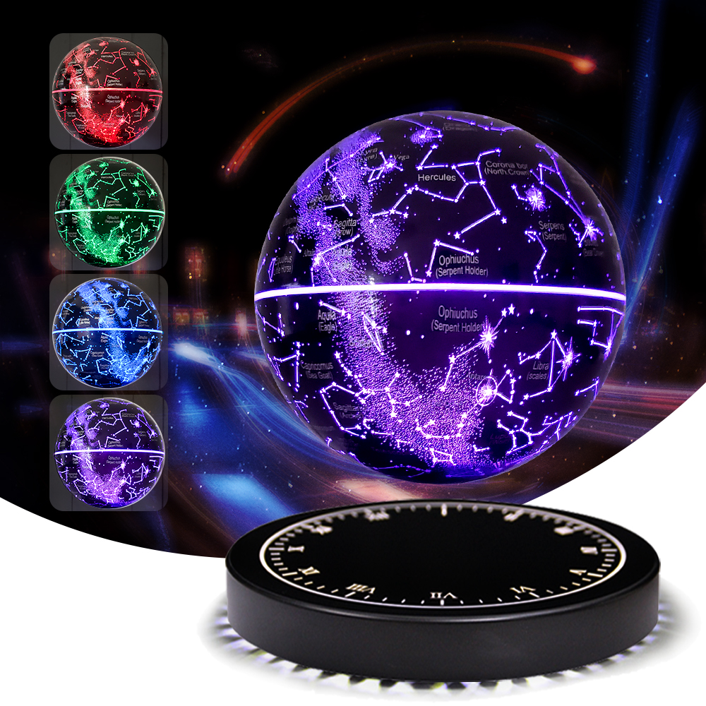 Amazon Hot Selling Magnetic Levitating Star Starry RGB LED Bedroom Beside Lamp Rechargeable Touch Control 14cm Floating Lights