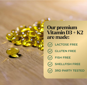 Premium Healthcare Vitamine D3 K2 Softgel <span class=keywords><strong>Capsules</strong></span> 100.000 IE/G Calcium Magnesium Zink Ondersteuning voor botten en gewrichten Verbeterde botdichtheid - Product Image 4