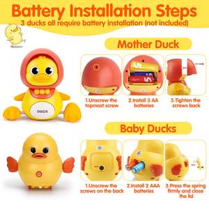 Juguete <span class=keywords><strong>de</strong></span> plástico duradero para madre, pato, patitos para gatear, <span class=keywords><strong>desarrollo</strong></span> del bebé, regalo <span class=keywords><strong>de</strong></span> tiempo <span class=keywords><strong>de</strong></span> barriga para 2 a 4 años, San Valentín, Baby Shower - Product Image 6