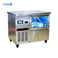 Machine à glaçons rapide avec barre lumineuse bleue, personnalisable, multi-tension, pour restaurant