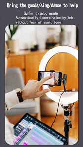 Fifine-Microphone Lavalier sans fil OEM ODM, système de micro à revers <span class=keywords><strong>K2</strong></span> pour enregistrement vidéo, Vlog, pour Android et iPhone, réduction de bruit - Product Image 6
