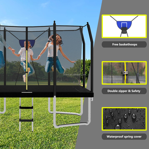 <span class=keywords><strong>Trampoline</strong></span> Zoshine Premium Budget 7x11FT, structure rectangulaire avec rembourrage de sécurité épais pour le divertissement des enfants - Product Image 2