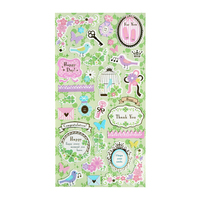 Feuille d'autocollants décoratifs de dessins animés imprimés en CMJN, papier autocollant pour scrapbooking, voyage, bricolage