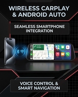 Caméra de tableau de bord avec rétroviseur 4K double objectif 10 pouces, Carplay, Android Auto, WiFi, enregistrement en boucle, GPS en option |   Contrôle de l'application Viidure