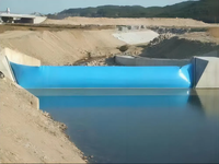 Digue automatique à vessie en caoutchouc remplie d'eau pour l'irrigation agricole et les centrales hydroélectriques