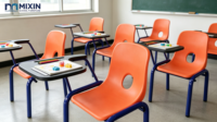 Chaise d'étude durable en plastique pour étudiants avec tablette d'écriture, chaise moderne pour la maternelle, les séminaires et les salles de formation