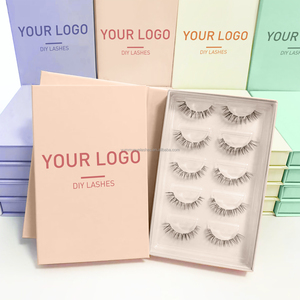 Nhà Máy Bán buôn Lash strips3d lụa lông mi tự nhiên wispy vegen Lông mi giả 10 cặp Faux Mink Lash thiết lập tùy chỉnh lông mi hộp - Product Image 6