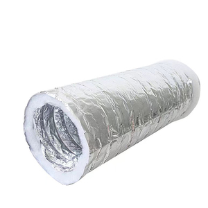 Conducto <span class=keywords><strong>de</strong></span> Aire Flexible <span class=keywords><strong>de</strong></span> <span class=keywords><strong>Aluminio</strong></span> Aislante Blanco en Oferta para Uso Doméstico R6 R8 HVAC Aislado y No Aislado - Product Image 1