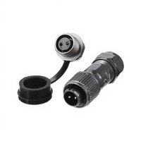 Connecteur étanche IP67 pour LED et capteurs extérieurs, ensemble de prises circulaires d'aviation Weipu ST1210 ST1213 2-9 broches en alliage de zinc
