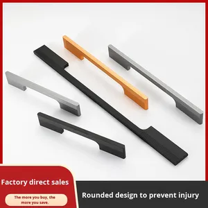 Allzweck-Zuggriffe aus Aluminiumlegierung in Gold, Schwarz und Grau für Premium-Kleiderschränke und Kommoden (Moderner Kücheneinsatz) - Product Image 2
