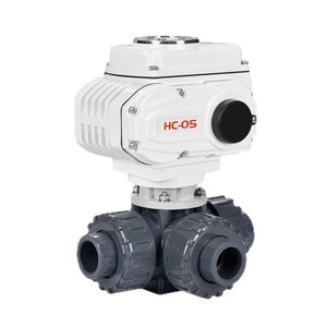 HC Upvc Electric Three Way Ball Valve 1 In True Union Switch Control Water <b>Conservancy</b> - Product Image 1