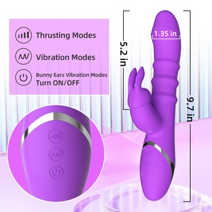 Konijn Clitoris Stimulator Stuwende Rotatie <span class=keywords><strong>G-Spot</strong></span> A-Spot Vibrerende Seksspeeltjes Metalen Kralen <span class=keywords><strong>Vibrator</strong></span> - Product Image 4