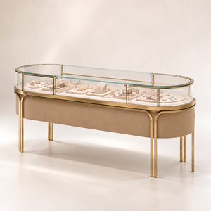 Diseño Interior de Joyería de Lujo, Vitrina de Vidrio para Exhibición de Joyas, Collares y Pendientes - Product Image 1