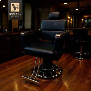 Ghế cắt tóc xoay 360 độ, có thể điều chỉnh chiều cao, làm từ thép không gỉ, da, thân thiện với môi trường, bền bỉ, dành cho khách sạn, bán buôn. - Product Image 3