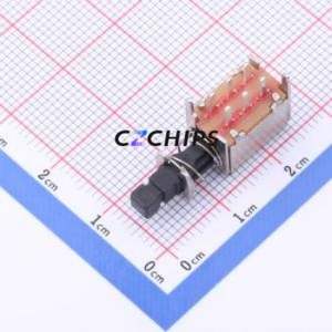 PS-22F02LA Pushbutton Switch 7.7x10mm Switch ( Circuit Structure: 2P2T )( Operating Lifespan: 100000 )( Switch Height: 10mm ) - Product Image 1