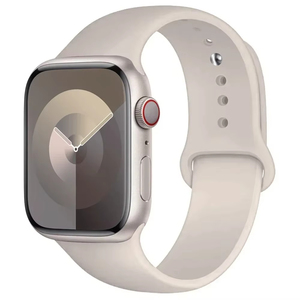 Cinturino in silicone per Apple Watch 44mm 45mm 40mm 41mm 42-38mm 45 mm braccialetto sportivo iwatch serie 8 7 6 5 4 <span class=keywords><strong>3</strong></span> SE 9 Ultra 2 49mm - Product Image 1