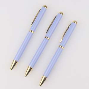 Bolígrafo de Metal Color Morado Caramelo con Logotipo Personalizado 2025 para Niñas, 1.0 mm, Regalo - Product Image 1