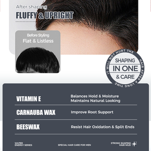 Barber Natural Matte Finish <span class=keywords><strong>Crème</strong></span> coiffante <span class=keywords><strong>pour</strong></span> hommes non grasse <span class=keywords><strong>pour</strong></span> <span class=keywords><strong>cheveux</strong></span> courts <span class=keywords><strong>bouclés</strong></span> et longs - Product Image 5