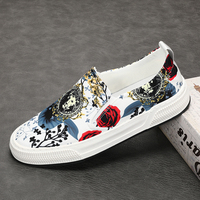 Vente chaude personnalisée dernière impression semelle en caoutchouc confortable marche toile baskets chaussures