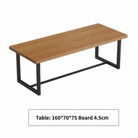 Ensembles de tables et chaises de restaurant en bois massif, style minimaliste moderne, pour usage commercial - 4 à 8 personnes, pour les salons de thé, les cafés, les bars